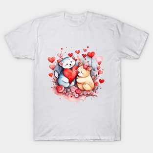 valentines day gift ideas, hearts animals valentines day gift ideas T-Shirt